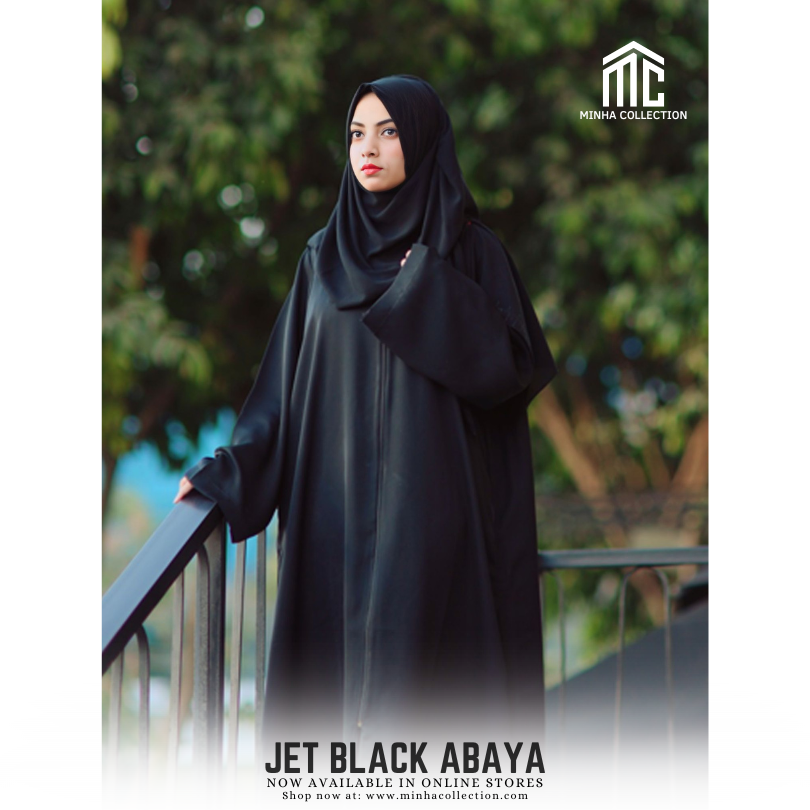 Jet Black Abaya