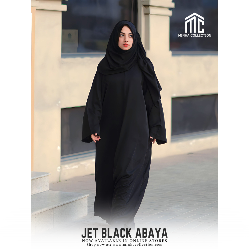 Jet Black Abaya